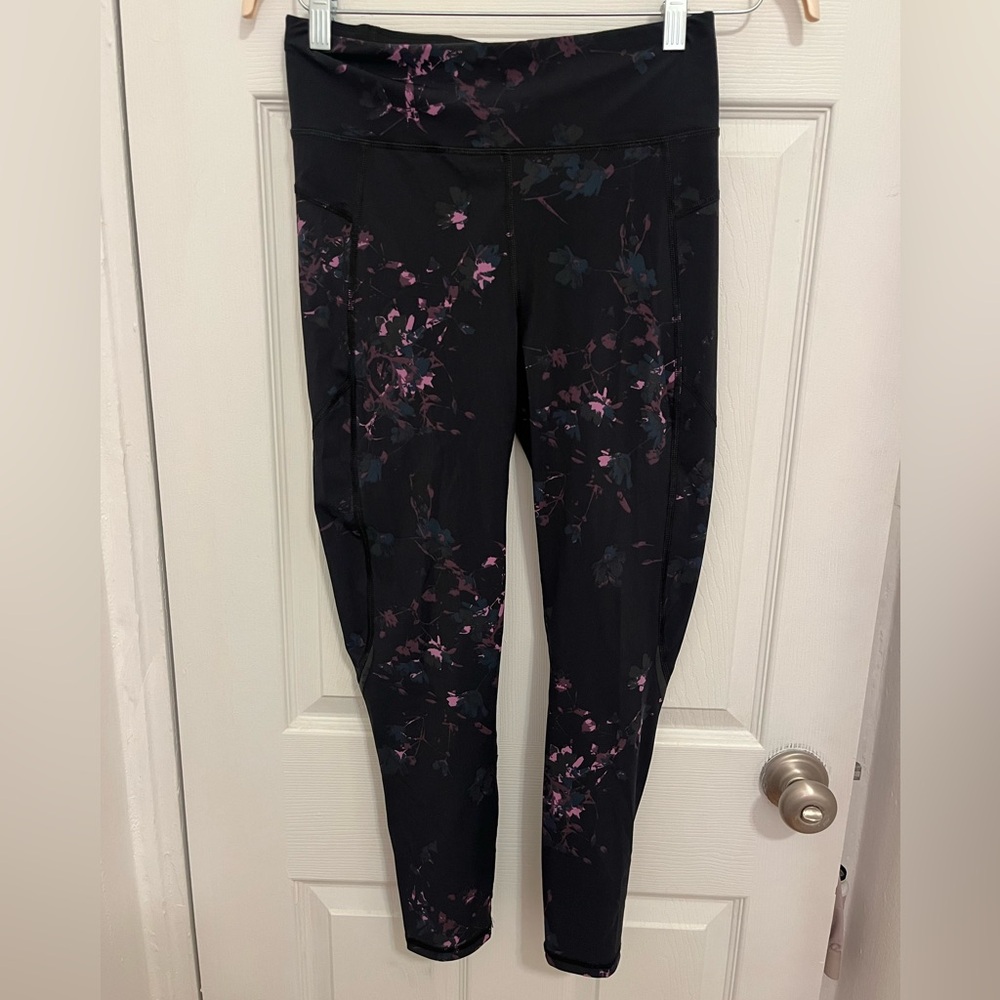 Sweaty Betty, Zero Gravity High Waisted 7/8 Running Leggings, Patterned, Size M